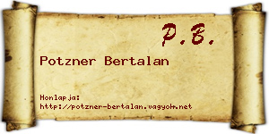 Potzner Bertalan névjegykártya